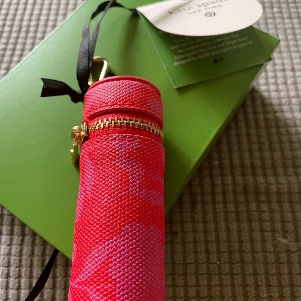 Kate Spade Pink and Red lipstick/money holder with Vibrant Design